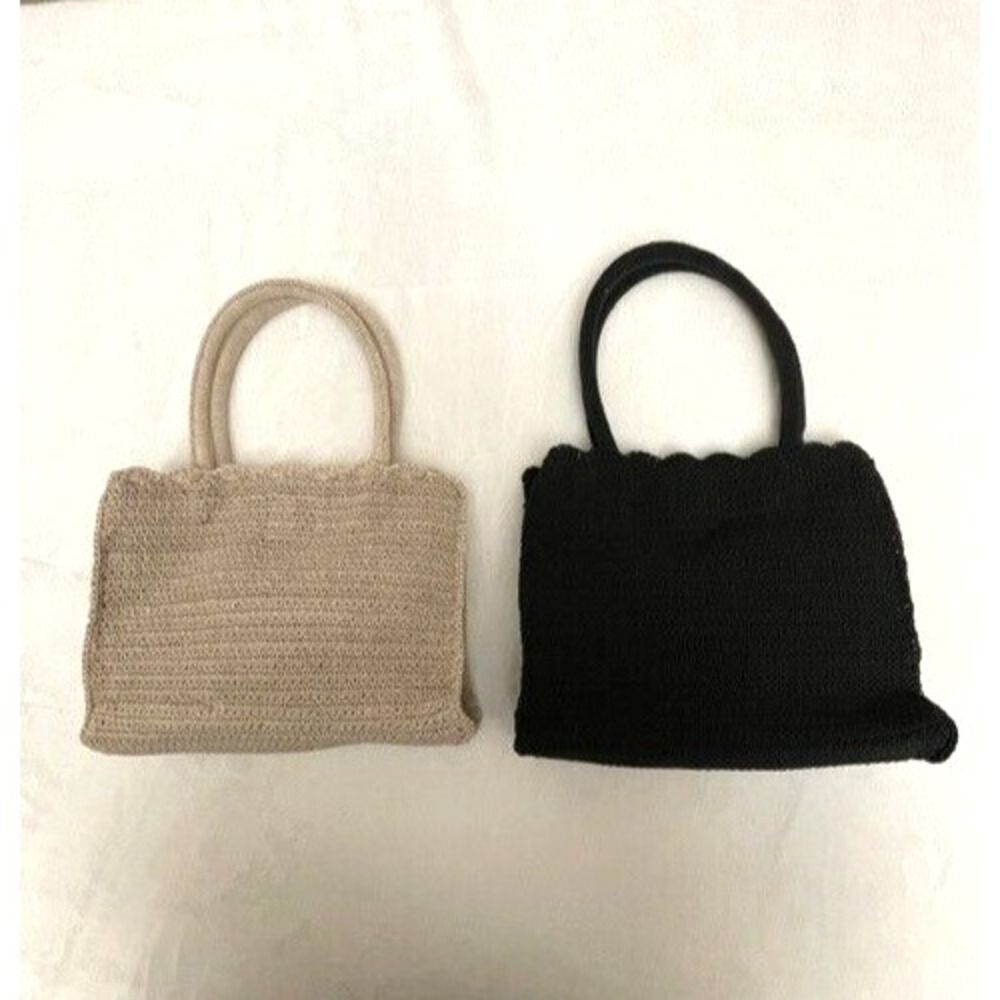 Target Merona Woven Small Hand Bag Lot of 2 Beige and Black